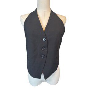 NWT Zara Black Buttoned Vest
